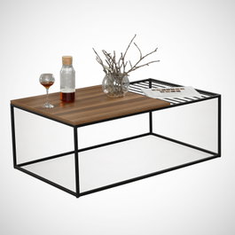 Hanah Home Mesa de Centro Industrial Nogal